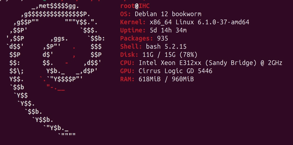 Характеристики первого (или одного из первых) VPS-хостинга ценой в 74 рубля